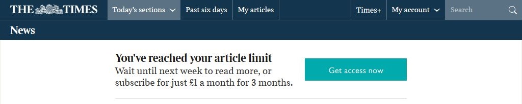The Times Paywall